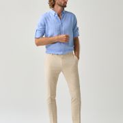 Textured Slim Fit Trousers