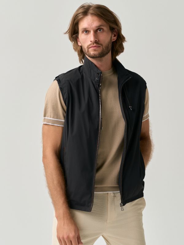 Casual black nylon gilet for men from You.Boutique