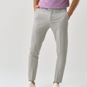 Textured slim fit trousers crafted from quality textile with a touch of stretch for added comfort for men from You.Boutique