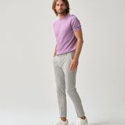 Textured Slim Fit Trousers