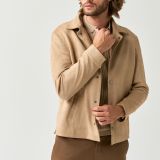 Stylish faux suede beige jacket for men from You.Boutique