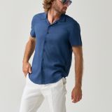 Blue short sleeve shirt for men from You.Boutique