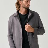 Stylish faux suede grey jacket for men from You.Boutique