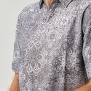 Print-Embroidered Polo Shirt