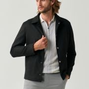 Stylish faux suede black jacket for men from You.Boutique