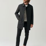 Regular fit black trench coat for men from You.Boutique