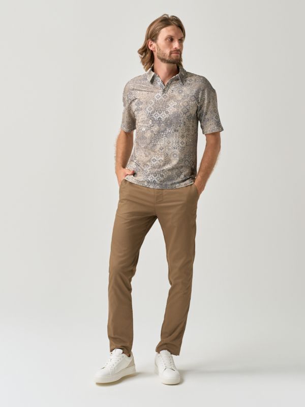 Print-Embroidered Polo Shirt - Image 2