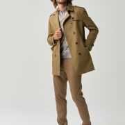 Classic Khaki Double-Breasted Trench Coat for men from You.Boutique