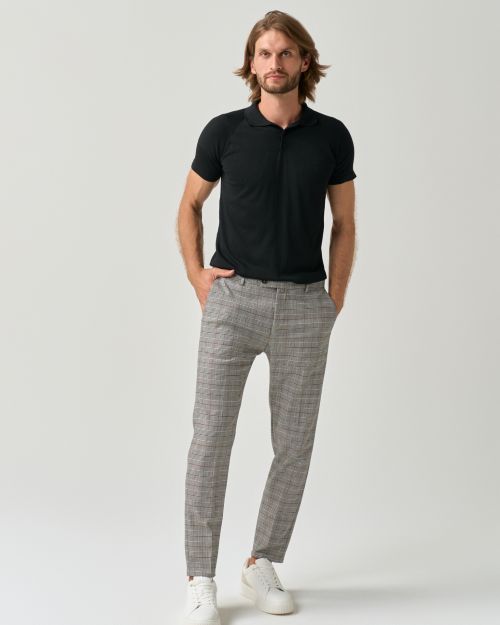 Checkered Slim Fit Trousers