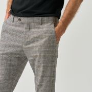 Checkered Slim Fit Trousers