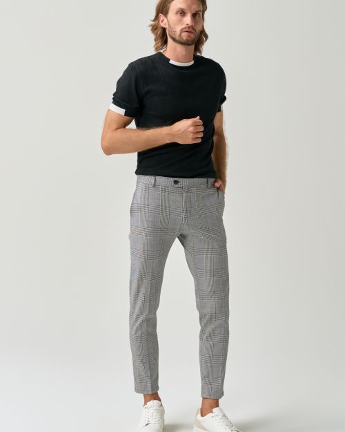 Checkered Slim Fit Trousers