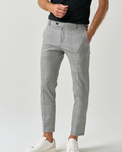 Checkered Slim Fit Trousers