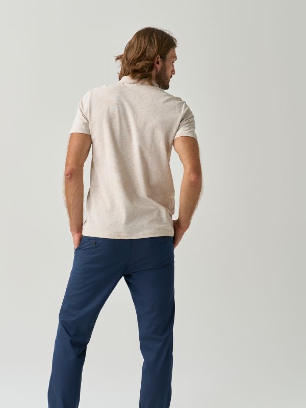 Cotton Print Polo Shirt - Image 3