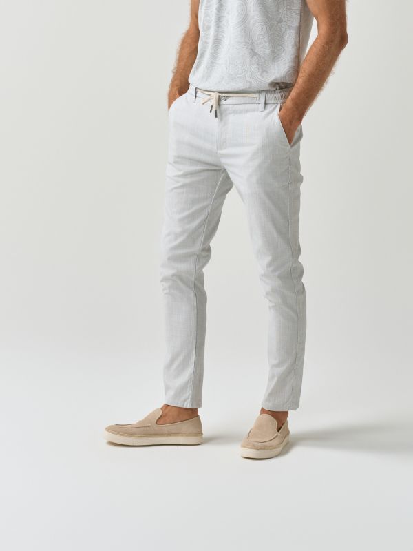 Drawstring Slim Fit Trousers for men from You.Boutique