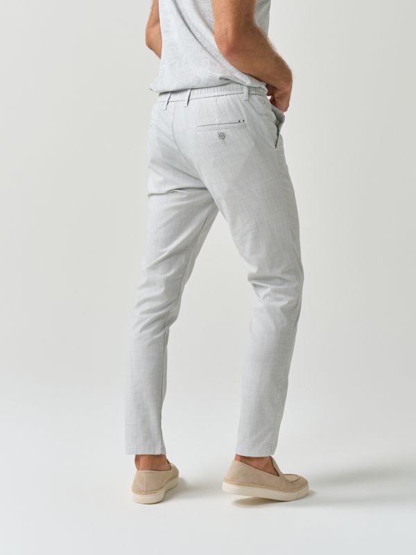 Drawstring Slim Fit Trousers - Image 5