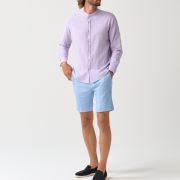 Grandad-Collar Linen and Cotton Blend Shirt