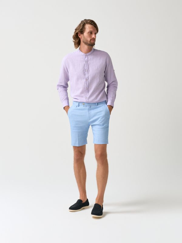 Linen Blend Regular Fit Shorts - Image 2