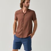 Deluxe brown short sleeve shirt for men from You.Boutique