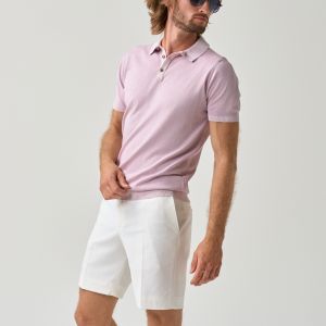 Classic pink polo shirt for men, crafted from premium cotton, from You.Boutique