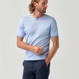 Light blue essential thin knit T-shirt for men from You.Boutique