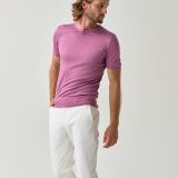 Pink essential thin knit T-shirt for men from You.Boutique