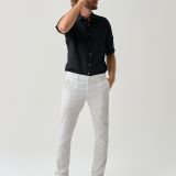 Regular fit trousers in versatile light grey cotton for men from You.Boutique