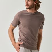 Brown essential thin knit T-shirt for men from You.Boutique