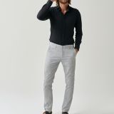 Regular fit trousers in versatile grey cotton for men from You.Boutique