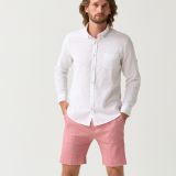 White linen shirt with button details for men from You.Boutique