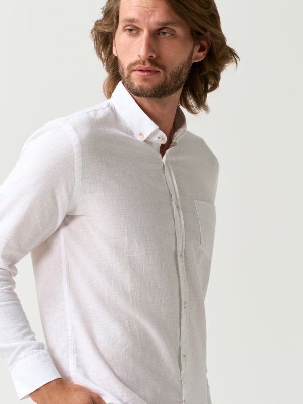 Linen Button Shirt - Image 3