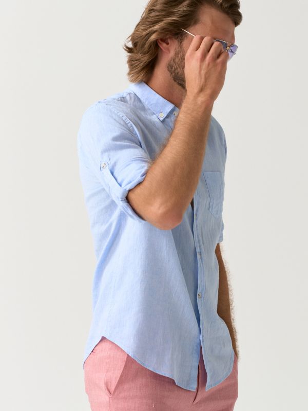Linen Button Shirt - Image 2